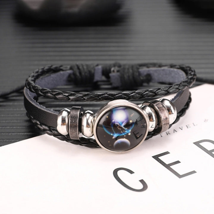 Twelve Constellations Multilayer Beaded Cowhide Bracelet, Style: Virgo Ordinary, Bracelet Sagittarius Ordinary, Bracelet Aries Luminous, Bracelet Aries Ordinary, Bracelet Pisces Luminous, Bracelet Taurus Ordinary, Bracelet Taurus Luminous