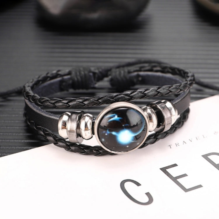 Twelve Constellations Multilayer Beaded Cowhide Bracelet, Style: Virgo Ordinary, Bracelet Sagittarius Ordinary, Bracelet Aries Luminous, Bracelet Aries Ordinary, Bracelet Pisces Luminous, Bracelet Taurus Ordinary, Bracelet Taurus Luminous