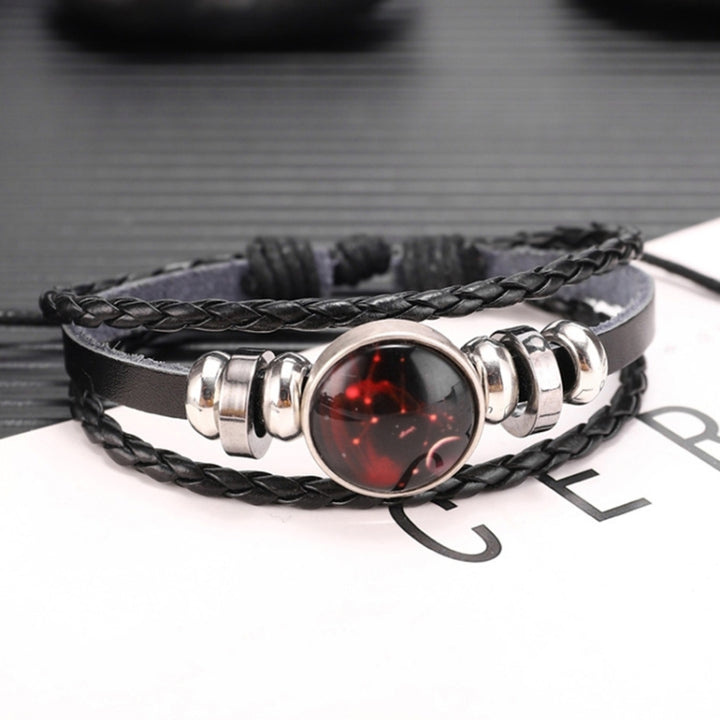 Twelve Constellations Multilayer Beaded Cowhide Bracelet, Style: Virgo Ordinary, Bracelet Sagittarius Ordinary, Bracelet Aries Luminous, Bracelet Aries Ordinary, Bracelet Pisces Luminous, Bracelet Taurus Ordinary, Bracelet Taurus Luminous