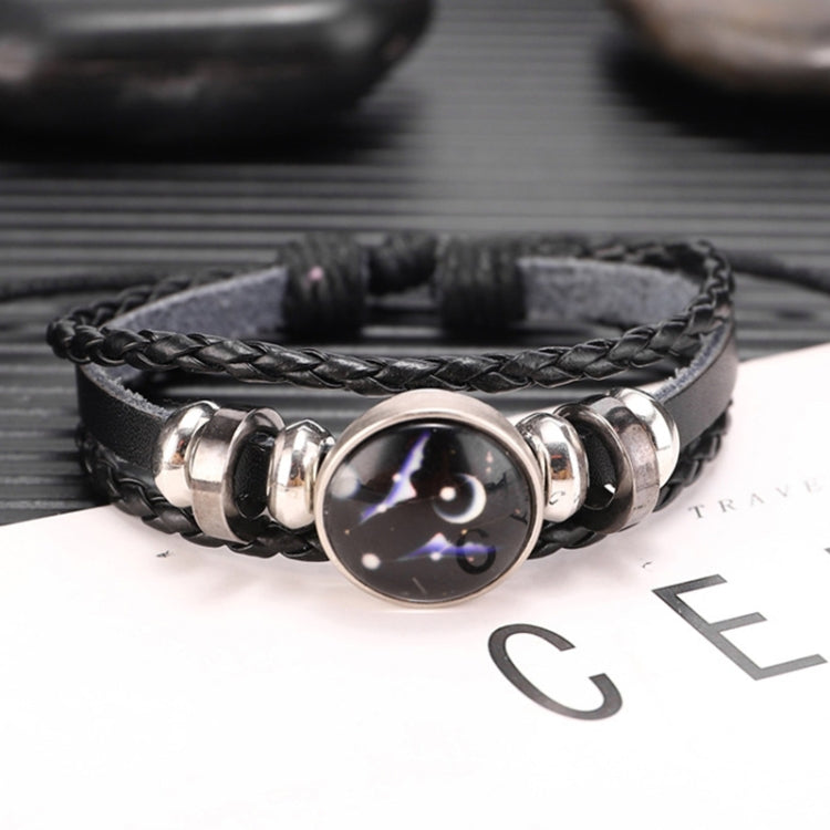 Twelve Constellations Multilayer Beaded Cowhide Bracelet, Style: Virgo Ordinary, Bracelet Sagittarius Ordinary, Bracelet Aries Luminous, Bracelet Aries Ordinary, Bracelet Pisces Luminous, Bracelet Taurus Ordinary, Bracelet Taurus Luminous