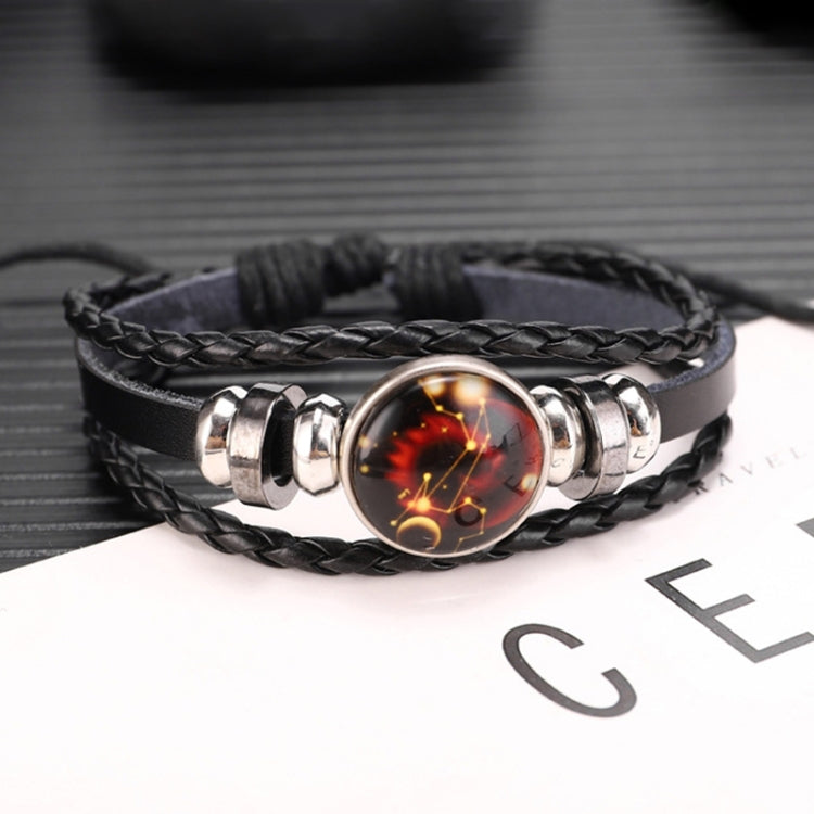 Twelve Constellations Multilayer Beaded Cowhide Bracelet, Style: Virgo Ordinary, Bracelet Sagittarius Ordinary, Bracelet Aries Luminous, Bracelet Aries Ordinary, Bracelet Pisces Luminous, Bracelet Taurus Ordinary, Bracelet Taurus Luminous