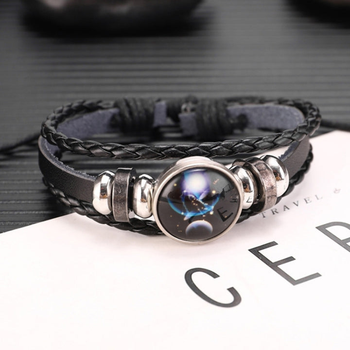 Twelve Constellations Multilayer Beaded Cowhide Bracelet, Style: Virgo Ordinary, Bracelet Sagittarius Ordinary, Bracelet Aries Luminous, Bracelet Aries Ordinary, Bracelet Pisces Luminous, Bracelet Taurus Ordinary, Bracelet Taurus Luminous