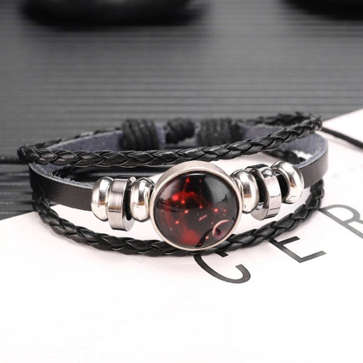 Twelve Constellations Multilayer Beaded Cowhide Bracelet, Style: Virgo Ordinary, Bracelet Sagittarius Ordinary, Bracelet Aries Luminous, Bracelet Aries Ordinary, Bracelet Pisces Luminous, Bracelet Taurus Ordinary, Bracelet Taurus Luminous