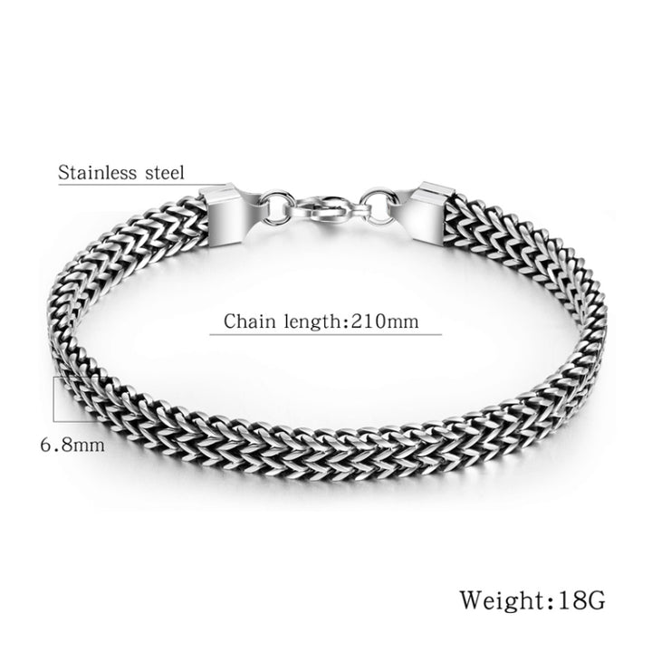 Retro Style Titanium Steel Men Bracelet Personal  Accessories, 1016