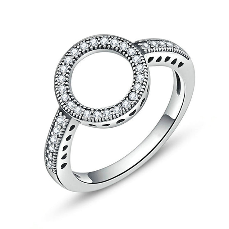 2 PCS Alloy Lucky Circle Diamond Halo Rings, 6, 7, 8, 9, 10