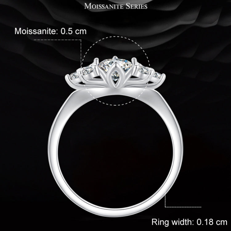 Sterling Silver S925 Sparkling White Gold Plated Moissanite Heart Ring, MSR016