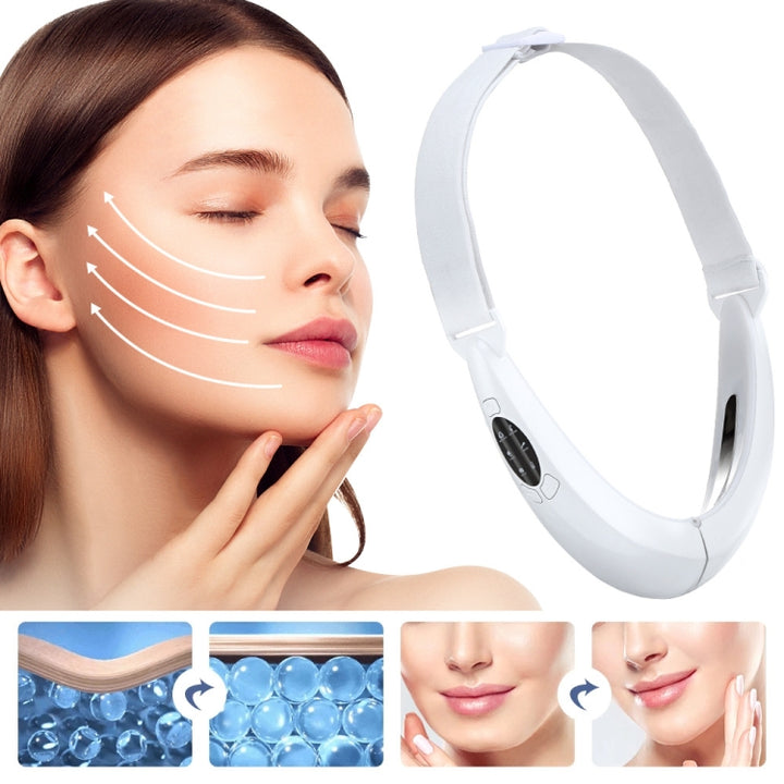 106892 EMS Microcurrent Red and Blue Light Massage Face-Lifting Instrument, (White), (Pink)