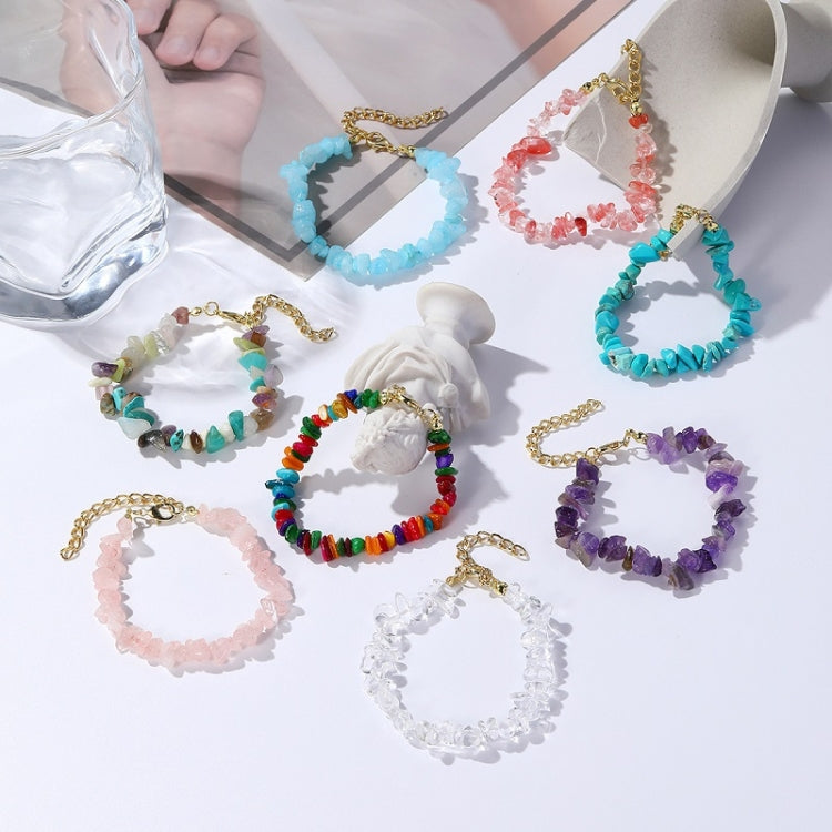 Women Boho Natural Gravel Beaded Bracelet Anklet