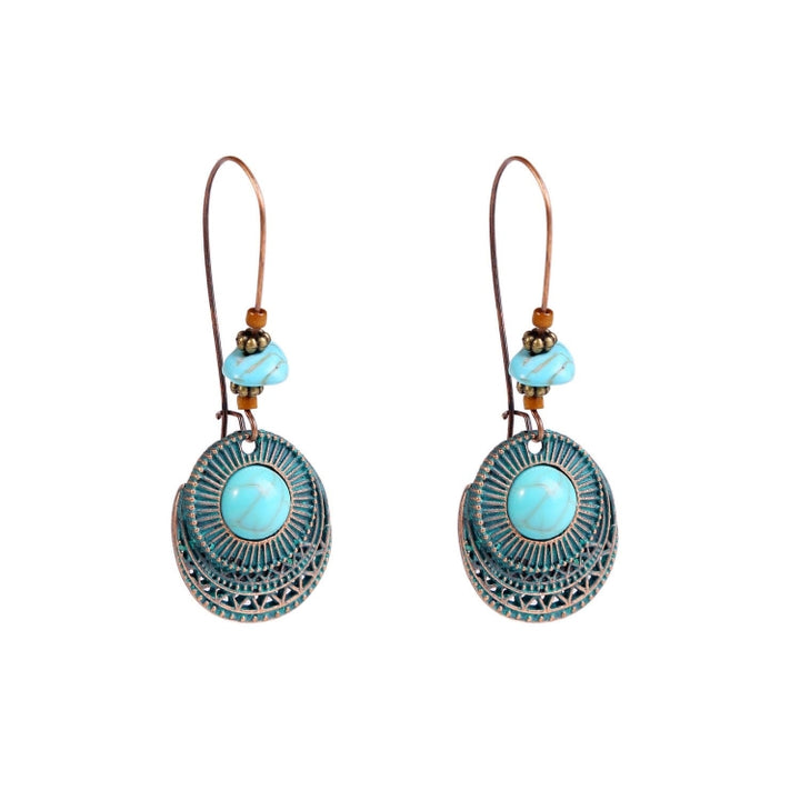 Turquoise Ethnic Style Earrings Temperament Simple Vintage Earrings, E1911-7, E1911-8, E1911-9, E1911-10, E1911-11, E1911-12, E1911-13, E1911-14, E1911-15, E2203-3, E2204-6, E2204-7