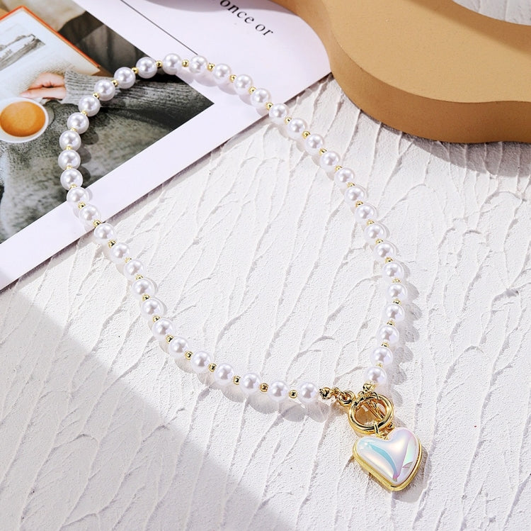 Ladies Temperament Necklace Collarbone Chain, N2210-7 Pearl Chain Love, N2210-8 Thick Chain Love, N2209-2 Light Drilling Love, N2209-11 Colorful Love, N2209-5 Double-layer Green Love, N2209-1 Twist Stick Square Pearl, N2209-6 Oval White Flower