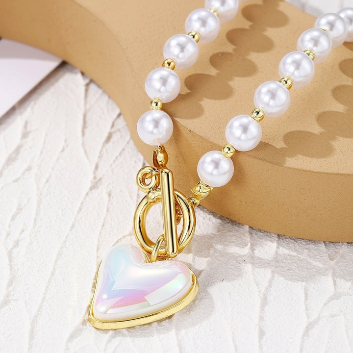 Ladies Temperament Necklace Collarbone Chain, N2210-7 Pearl Chain Love, N2210-8 Thick Chain Love, N2209-2 Light Drilling Love, N2209-11 Colorful Love, N2209-5 Double-layer Green Love, N2209-1 Twist Stick Square Pearl, N2209-6 Oval White Flower