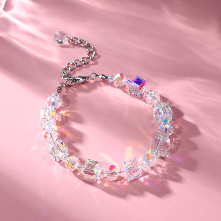 Crystal Beaded Bracelet Ladies Natural Crystal Bracelet, S2207-1 AB Transparent, S2204-1 Pink, S2203-5 Purple, S2204-3 Pink Opal, S2204-2 Blue Opal, S2204-6 Orange+Butterfly, S2204-7 White+Butterfly, S2204-5 Pink Opal, S2203-4 Water Blue+Dolphin