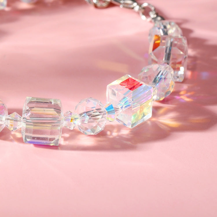 Crystal Beaded Bracelet Ladies Natural Crystal Bracelet, S2207-1 AB Transparent, S2204-1 Pink, S2203-5 Purple, S2204-3 Pink Opal, S2204-2 Blue Opal, S2204-6 Orange+Butterfly, S2204-7 White+Butterfly, S2204-5 Pink Opal, S2203-4 Water Blue+Dolphin