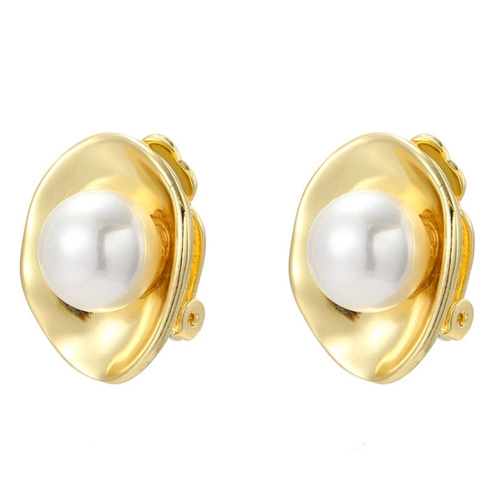 Baroque Earrings Pearl Ear Clip Women Without Ear Piercing, 1202 Long Gold, 1201 Long Silver, 0402 Short Gold, 0401 Short Silver, E2109-7 Half Round, E2109-8 Half Ellipse, E2109-10 Leaf Model, E2109-11 Five Small Pearls, E2109-14 Small Pearl