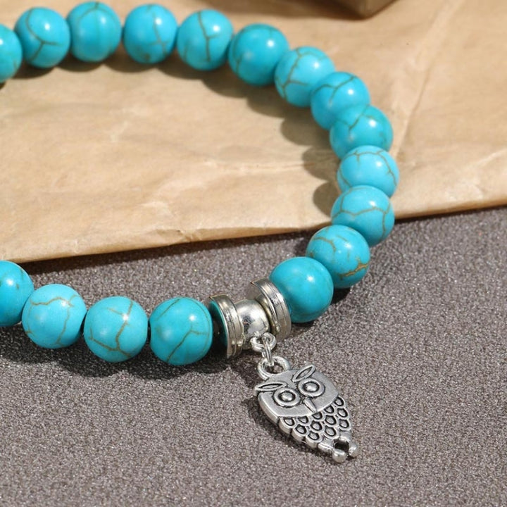 Women Beaded Bracelet Turquoise Ethnic Style Charm Jewelry, S2208-2 Owl, S2208-3 Butterfly, S2208-4 Sea Star, S2208-5 Life Tree, S2208-1 Eyes, S2203-12 Cross, S2203-13 Turquoise Pendant, S2212-1 Eyes, S2303-1, S2303-2 Turtles, S2303-3 Cross