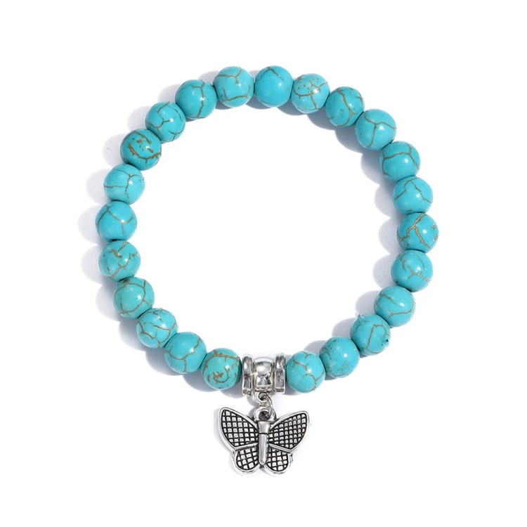 Women Beaded Bracelet Turquoise Ethnic Style Charm Jewelry, S2208-2 Owl, S2208-3 Butterfly, S2208-4 Sea Star, S2208-5 Life Tree, S2208-1 Eyes, S2203-12 Cross, S2203-13 Turquoise Pendant, S2212-1 Eyes, S2303-1, S2303-2 Turtles, S2303-3 Cross