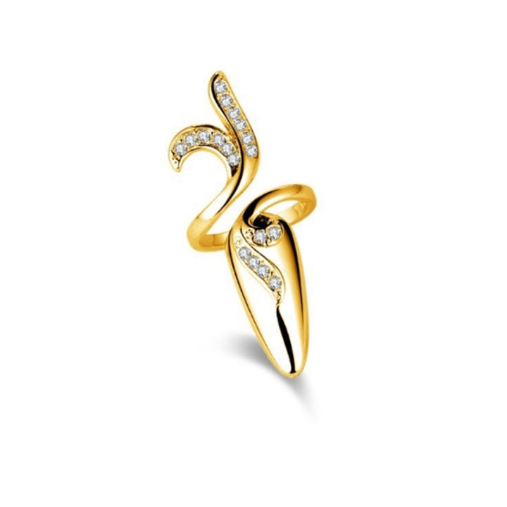 Diamond Nail Cap Jewelry Open Ring, Color: Gold Little Finger, Silver Index Finger, Silver Middle Finger, Silver Ring Finger, Silver Little Finger, Gold Index Finger, Gold Middle Finger, Gold Ring Finger, Gold Little Finger