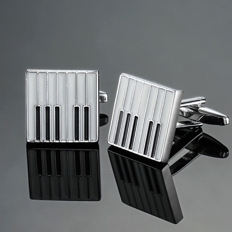 Brass Music Series Instrument Note Cufflinks, Color: Silver Shelf Drum, Silver  Treble Symbol, Gold Treble Symbol, Silver Sax, Gold Sax, Silver Sixteen Notes, Gold Sixteen Notes, Silver Shelf Drum, Red Drum Kit, Silver Piano Keyboard, Gold Piano Keyboard