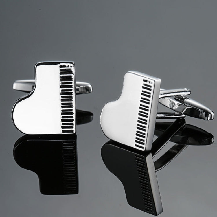 Brass Music Series Instrument Note Cufflinks, Color: Silver Shelf Drum, Silver  Treble Symbol, Gold Treble Symbol, Silver Sax, Gold Sax, Silver Sixteen Notes, Gold Sixteen Notes, Silver Shelf Drum, Red Drum Kit, Silver Piano Keyboard, Gold Piano Keyboard