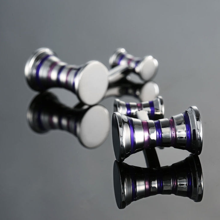 Men Brass Plated Shirt Cufflinks, Color: Silver Cross Flower, Silver Cross Flower, Rose Gold Cross Flower, Black Double Leather Rope, Brown Double Leather Rope, Blue Double Leather Rope, Cylindrical Rope, Silver Ball, Gold Ball, Blue Purple Stripe