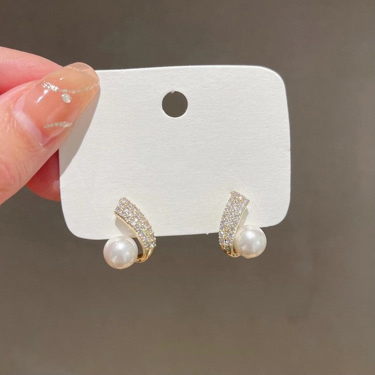 Shell Double Layer Earrings with Diamond Earrings, EH1357, EH1369, EH1360, EH1364, EH1379