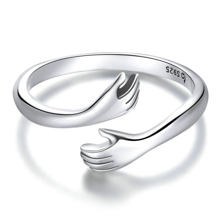 Sterling Silver S925 Warm Hug Open Adjustable Ring, BSR176, BSR176-B, BSR176-C