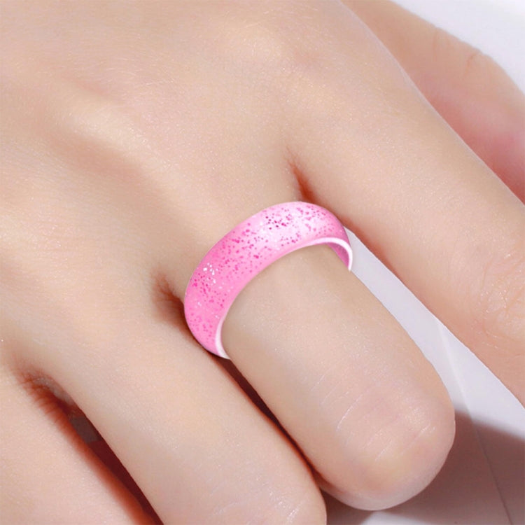 SH100 5.7mm Wide Silicone Ring Glitter Couple Ring, No.4, No.5, No.6