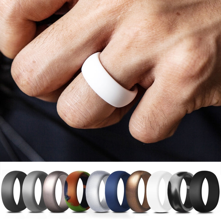 SiR013 8.7mm Curved Outdoor Sports Silicone Ring, No.7, No.8, No.9