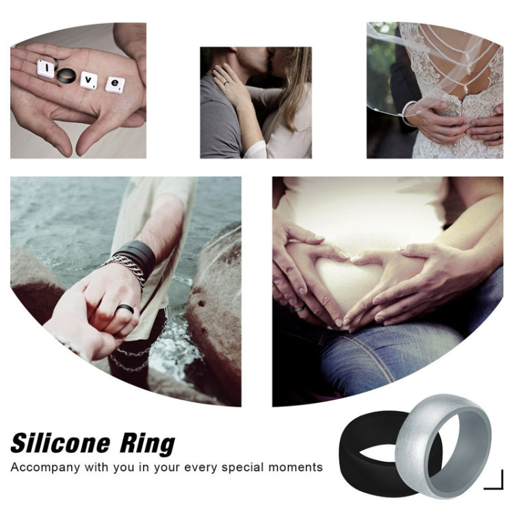 SiR013 8.7mm Curved Outdoor Sports Silicone Ring, No.7, No.8, No.9