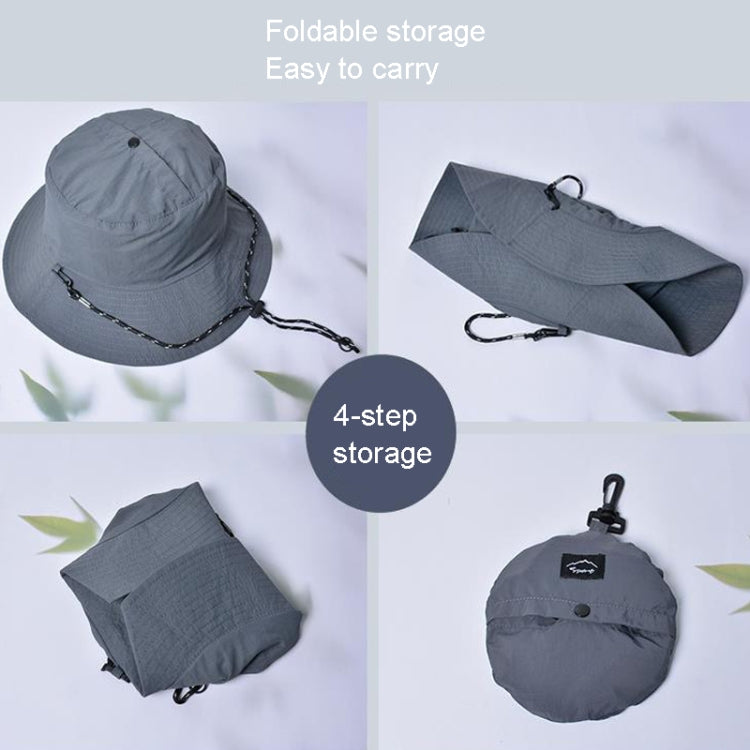 XBG-9225 Summer Waterproof Fisherman Hat Folding Storage Sun Protection Hat