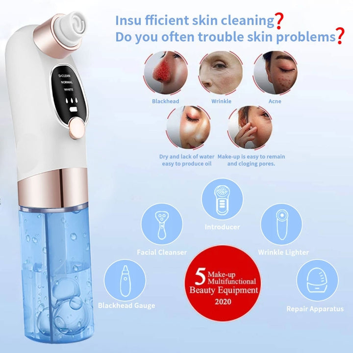 2112-A Water Circulation Pore Vacuum Cleaner Blackhead Remover With 6 Suction Heads, 2112-A