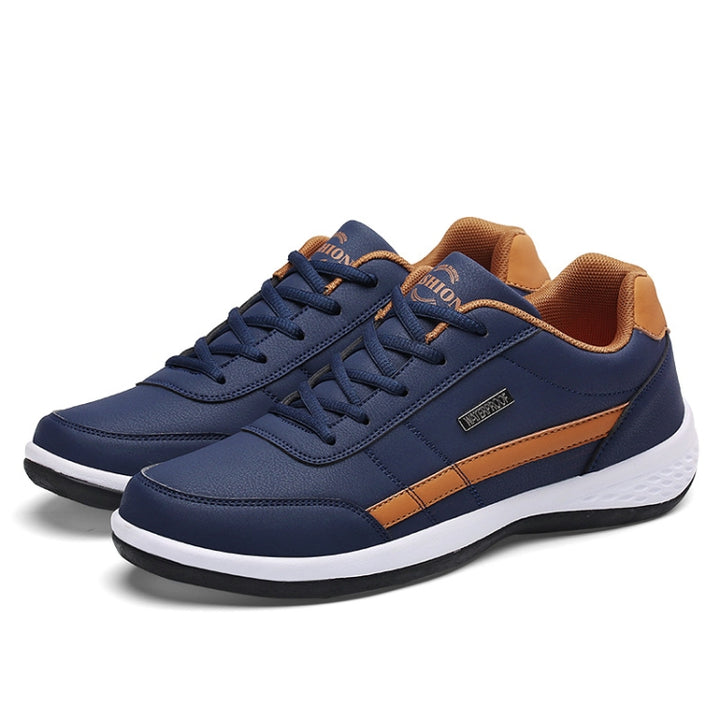 Leather Men Casual Shoes Breathable Leisure Male Sneakers All-Match Men Shoes, 38, 39, 40, 41, 42, 43, 44, 45, 46, 47