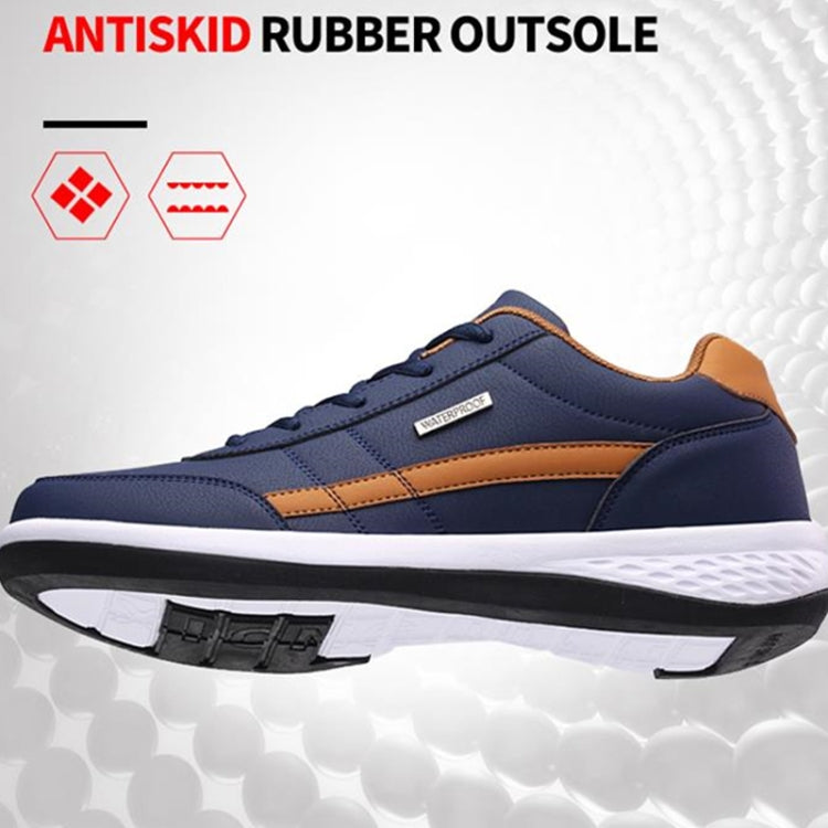 Leather Men Casual Shoes Breathable Leisure Male Sneakers All-Match Men Shoes, 48, 49, 50