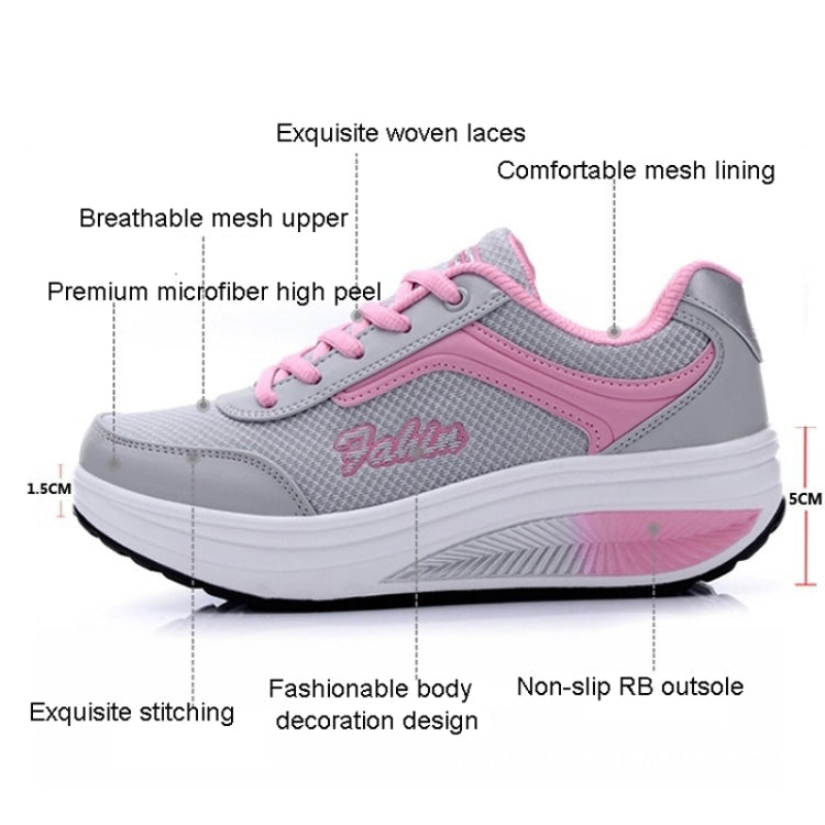 Spring and Autumn Thick Bottom Sports Womens Shoes Rocking Shoes Muffin Shoes, 35, 36, 37, 38, 39, 40, 41, 42