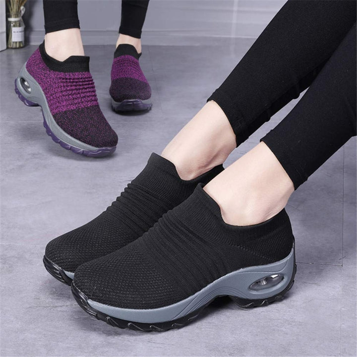 Sock Sneakers Women Walking Shoes  Air Cushion Casual Running Shoes, 35, 36, 37, 38