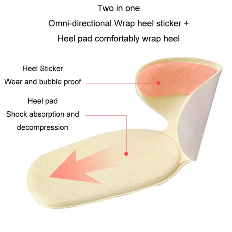 1pair 2 in 1 Half Size Forefoot Pad Anti-drop Sandal Heel Sticker