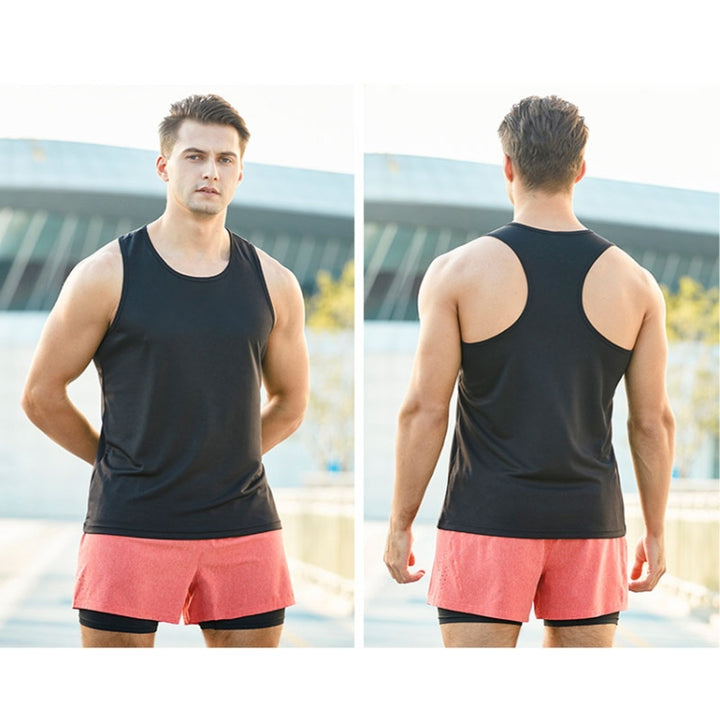 H-Shape Summer Men Sports Vest Casual Breathable Quick-drying Outdoor Running Vest, S, M, L, XL, XXL