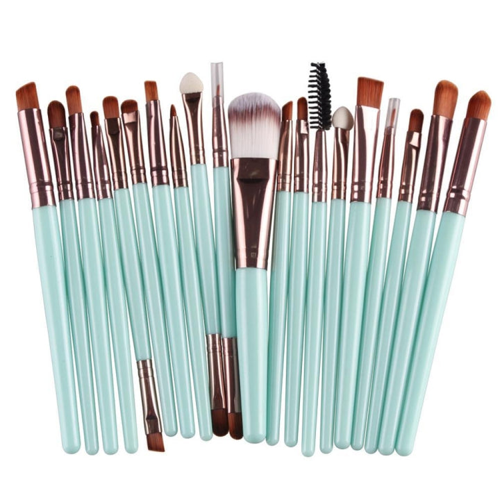 20pcs/set Wooden Handle Makeup Brush Set Beauty Tool Brushes, Coffee, Gold+Black, Black+White, Full Black, Black+Coffee, Brown+White, Gold+Pink, Brown+Green, Brown+Pink, Brown+Black, Gold+White, Gold+Green, Black+Green, Black+Pink, Brown+Purple