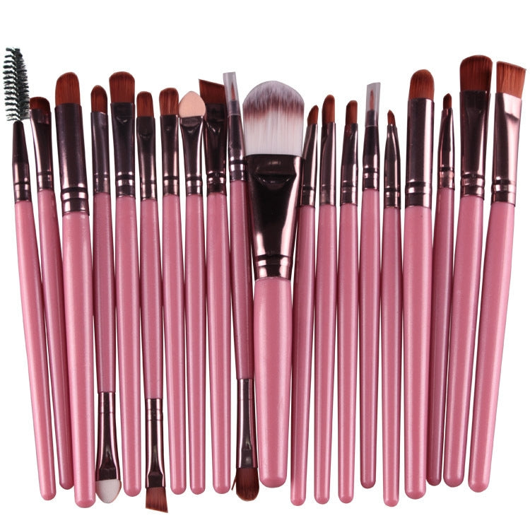 20pcs/set Wooden Handle Makeup Brush Set Beauty Tool Brushes, Coffee, Gold+Black, Black+White, Full Black, Black+Coffee, Brown+White, Gold+Pink, Brown+Green, Brown+Pink, Brown+Black, Gold+White, Gold+Green, Black+Green, Black+Pink, Brown+Purple