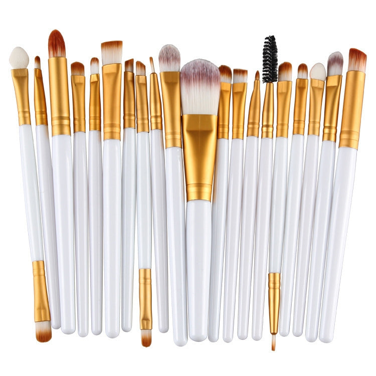 20pcs/set Wooden Handle Makeup Brush Set Beauty Tool Brushes, Coffee, Gold+Black, Black+White, Full Black, Black+Coffee, Brown+White, Gold+Pink, Brown+Green, Brown+Pink, Brown+Black, Gold+White, Gold+Green, Black+Green, Black+Pink, Brown+Purple