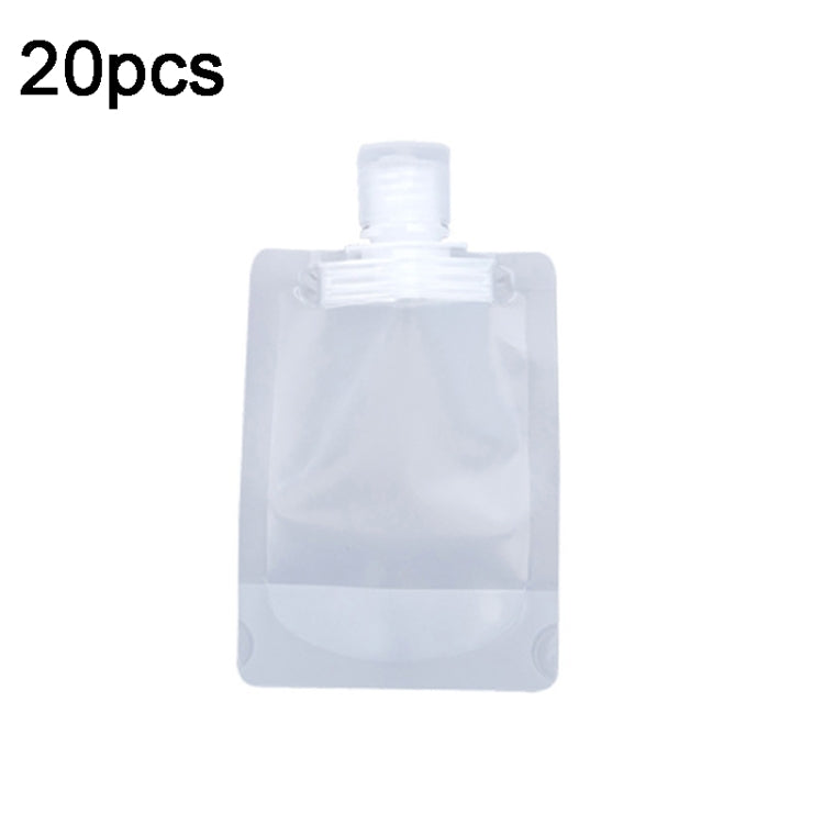 20pcs Travel Refillable Empty Squeeze Pouch Lotion Shampoo Squeezable Bags, 30ml, 50ml, 100ml