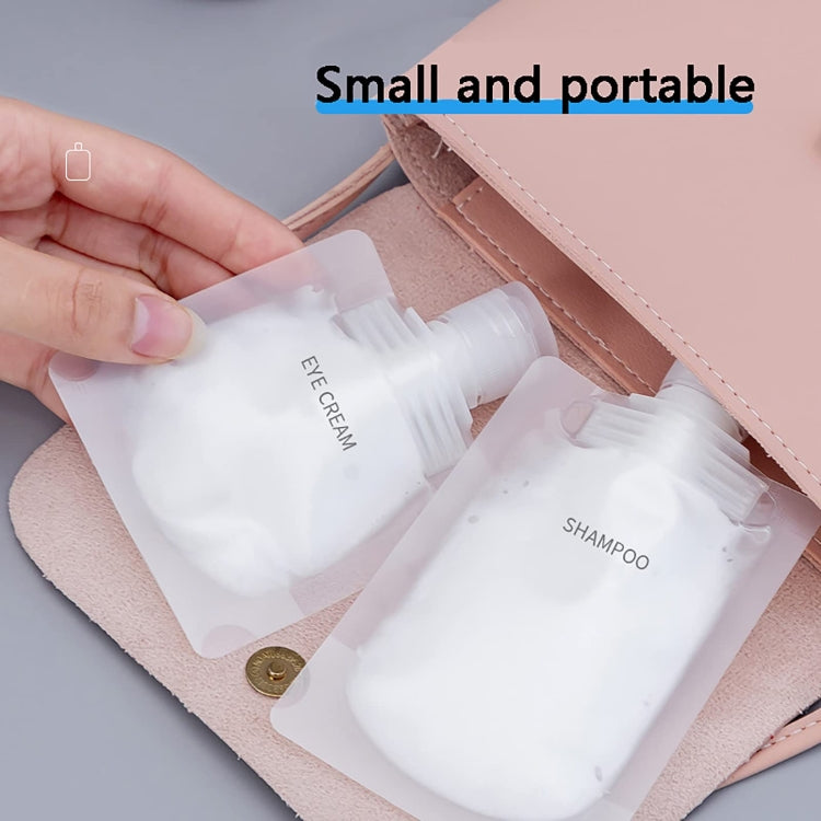 20pcs Travel Refillable Empty Squeeze Pouch Lotion Shampoo Squeezable Bags, 30ml, 50ml, 100ml