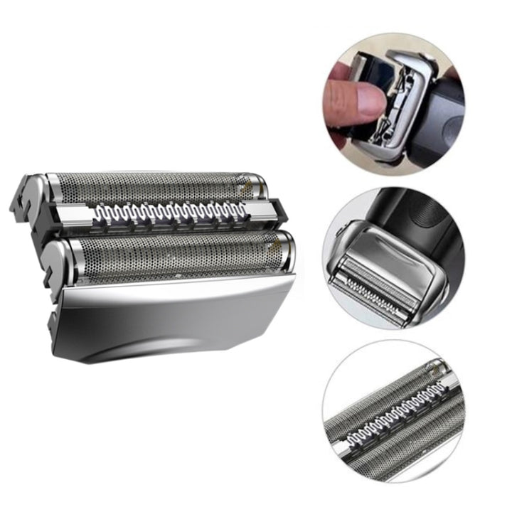 For BRAUN 70S Electric Shaver Silver Mesh Cutter Head Upgraded Version, Without Words, With Words