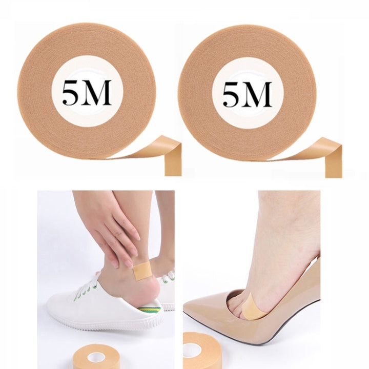 2pcs  5m/Roll Anti-Wear Heel Stickers Foot Care Sticker, Transparent, Yellow