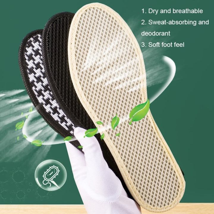 1pairs Bamboo Charcoal Deodorant Comfortable Soft Breathable Insole, 35, 36, 37, 38, 39, 40, 41, 42, 43, 44