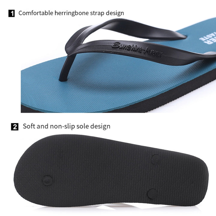 Men Slippers Student Flat Casual Non-Slip Flip Flops, XS 38-39, S 40-41, M 42-43, L 44-45