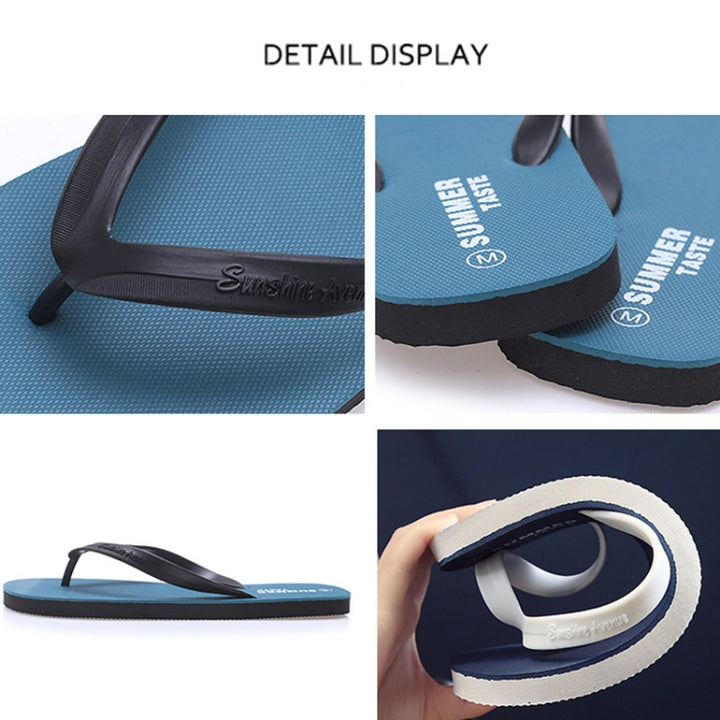 Men Slippers Student Flat Casual Non-Slip Flip Flops, XS 38-39, S 40-41, M 42-43, L 44-45