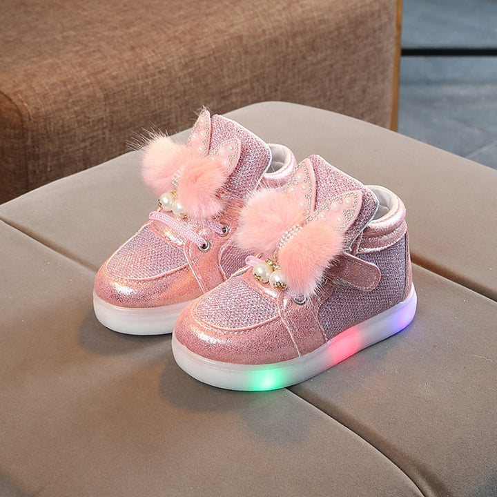 Cartoon Children Shoes Colorful Diamonds With LED Light Light-Up Baby Footwear, 21, 22, 23, 24, 25, 26, 27, 28, 29, 30