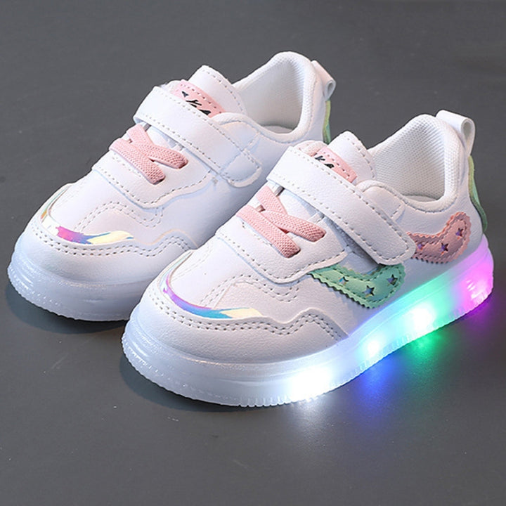 Children Board Shoes LED Light-Up Casual Footwear Boys And Girls Shoes, 21, 22, 23, 24, 25, 26, 27, 28, 29, 30