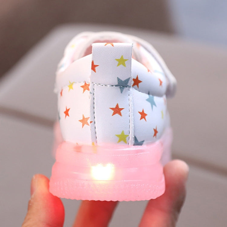 WISDOMFROG Children Sneakers Light-Up Stars Soft Sole Girls Board Shoes Boys Footwear, 21, 22, 23, 24, 25, 26, 27, 28, 29, 30